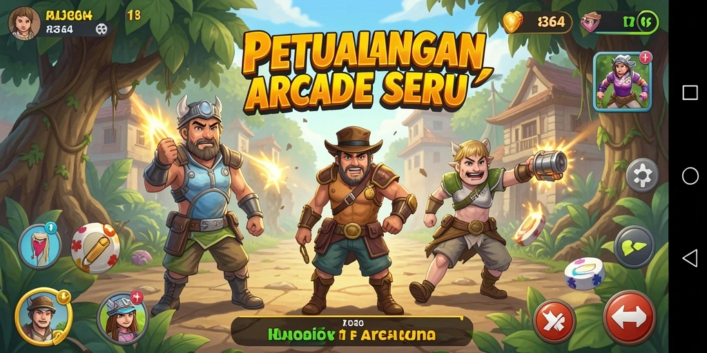 Screenshot menunjukkan karakter utama dalam aksi gameplay seru.