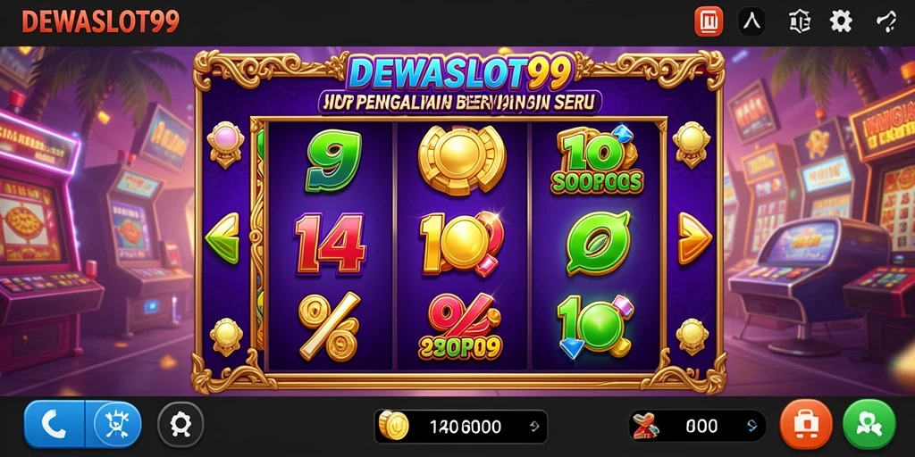 Screenshot DEWASLOT99 menampilkan gameplay mesin slot yang menarik.