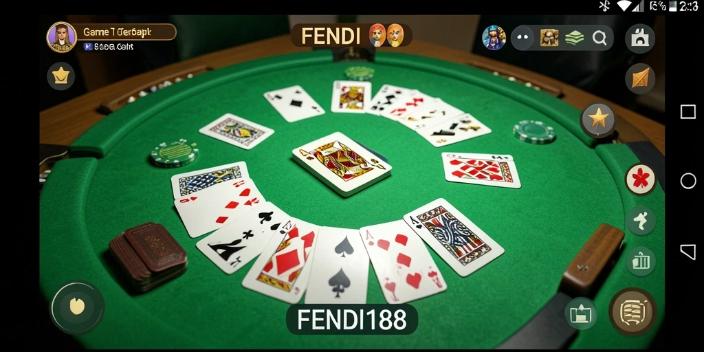 Screenshot gameplay FENDI188 yang menampilkan aksi seru Gaple.