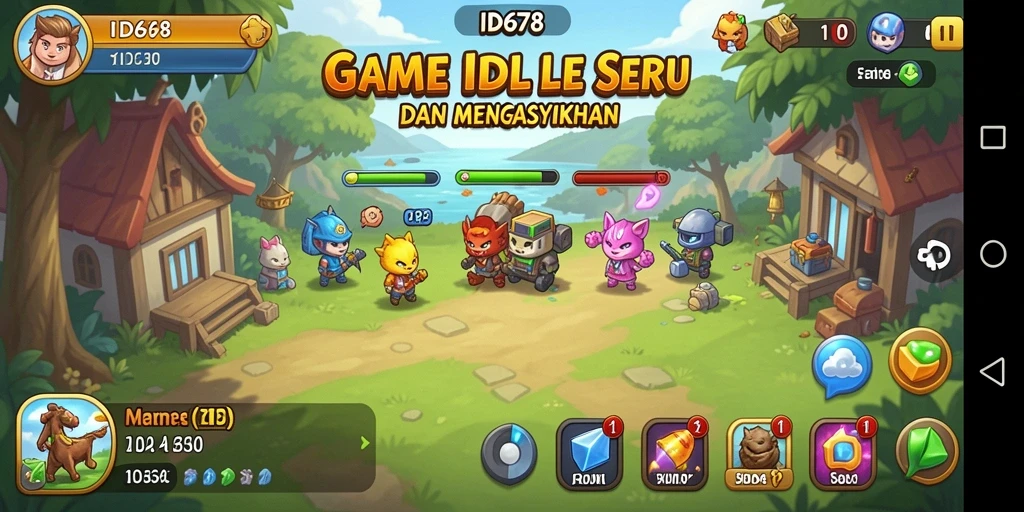 Tampilan menarik dari gameplay ID678 yang penuh warna.