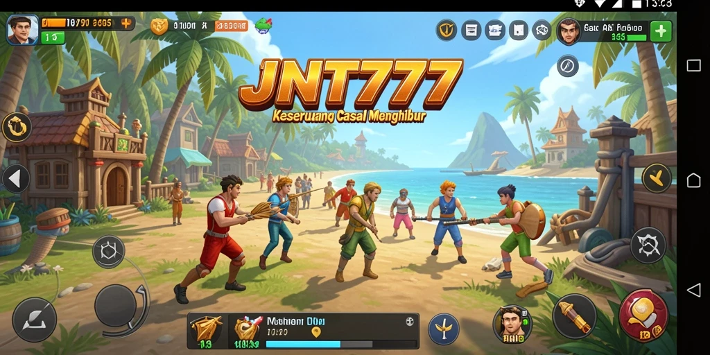 Tampilan gameplay JNT777 yang penuh warna dan menarik.