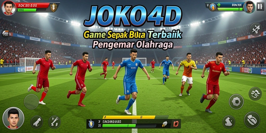 Tampilan utama gameplay JOKO4D dengan aksi sepak bola yang seru.