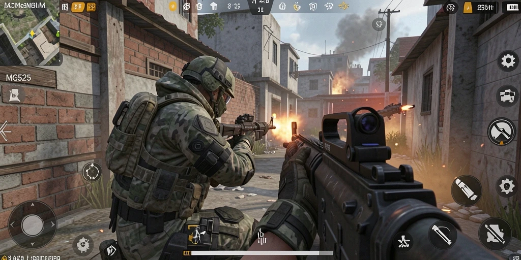 Gameplay MG525 yang menegangkan, penuh aksi dan strategi.