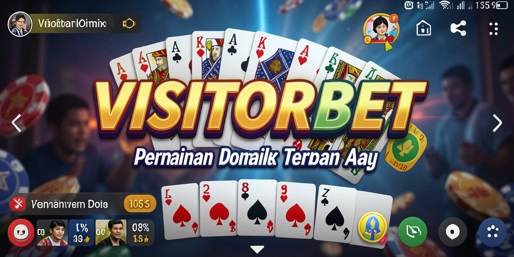 Tampilan gameplay seru dari VISITORBET dalam permainan Domino.